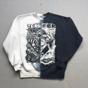Terror Threads Terrifier Art the Clown Split Dye Sweatshirt Mens Small Black